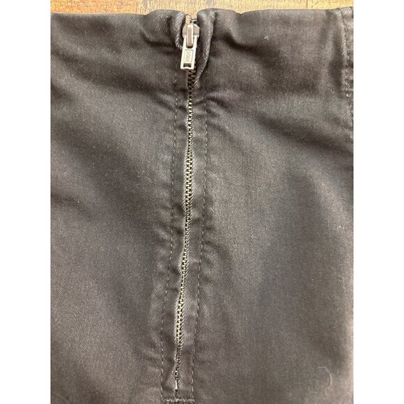 Black Mini Skirt With Zipper & Stitching Detail - Picture 3 of 9